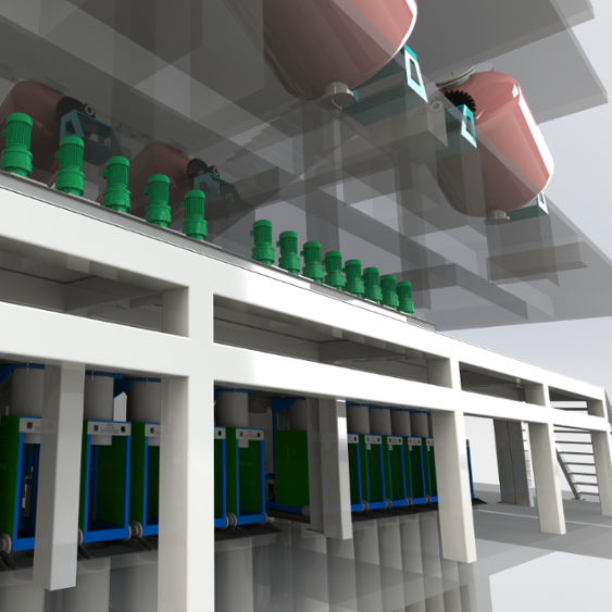 Pet Flake Recycling Polyester Staple Plant/ PSF خط إنتاج